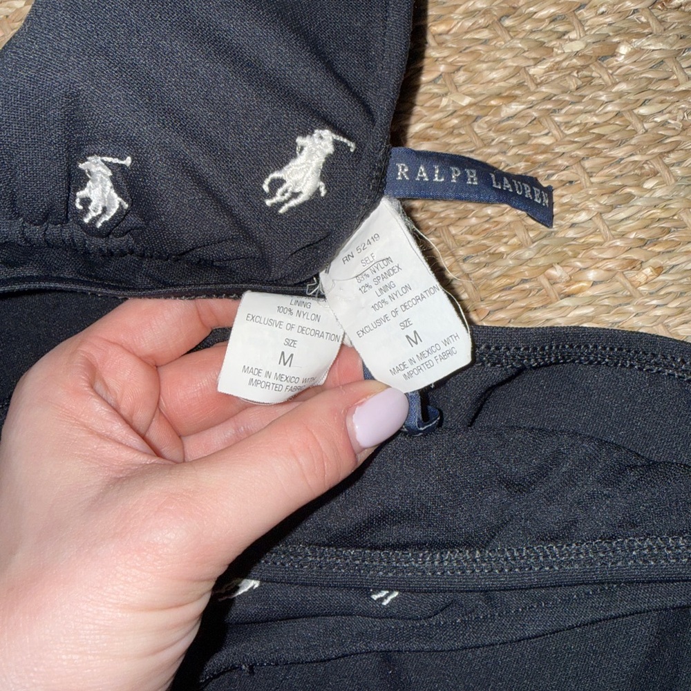 Ralph Lauren Black Swimwear with White Embroidery - Picture 3 of 3